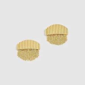 NWOT J.Crew Chain Fringe Earrings - Burnished Gold